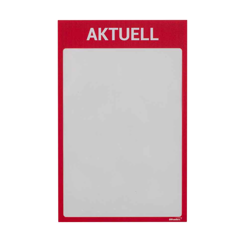 Magnetische Infotasche mit Überschrift - DIN A4 - 3 Farben