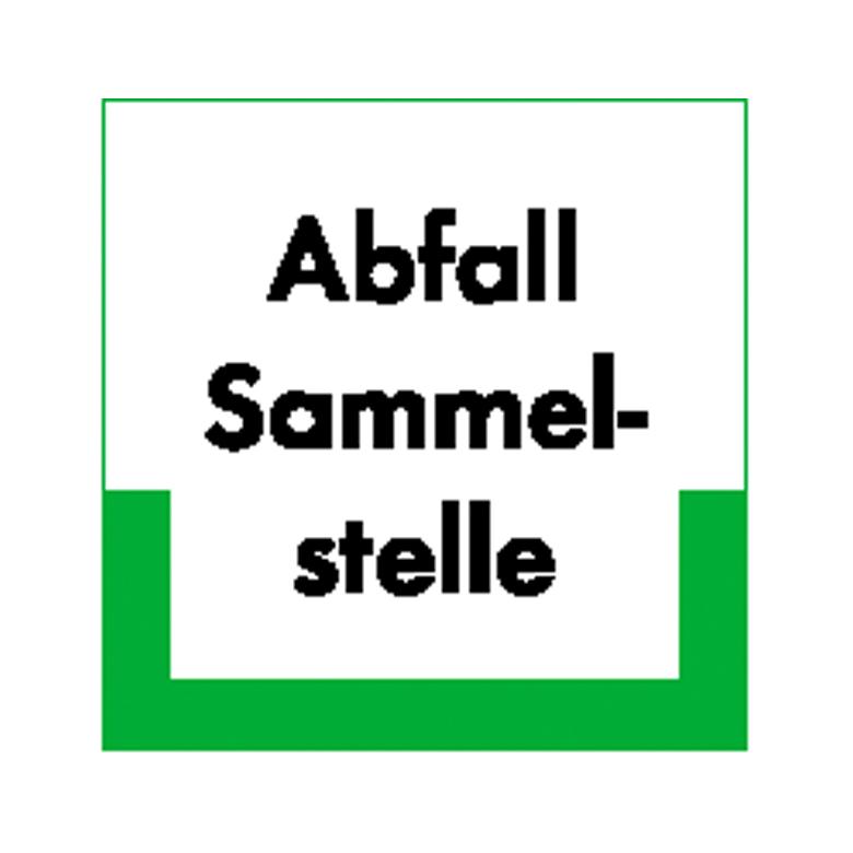 Abfallkennzeichnung - Textschild - Abfall Sammelstelle