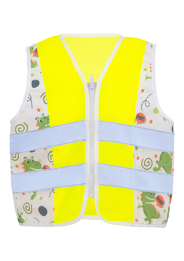 Korntex® Kinder Warnweste Action „Working Heroes“ - CO2 Neutral - Blau/Traktor - XS