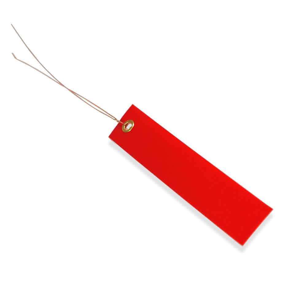 PVC-Hänge-Etiketten - mit Draht - Format 100 x 18 mm - 8 verschiedene Farben