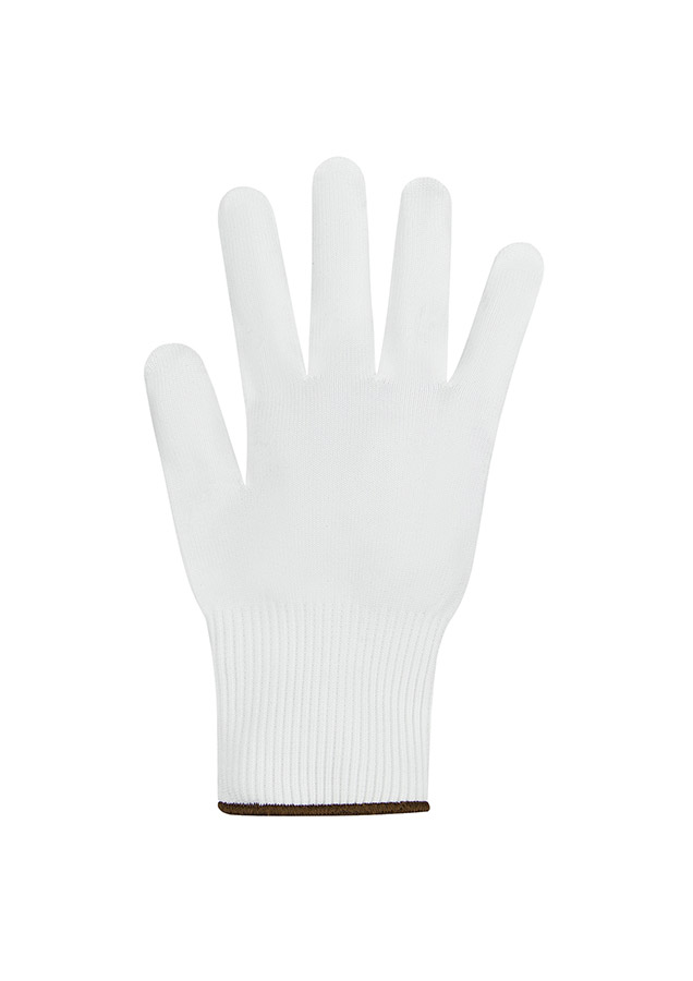 Korntex® Feinstrickhandschuh „Konya“ - Weiß mit Schwarzen Noppen