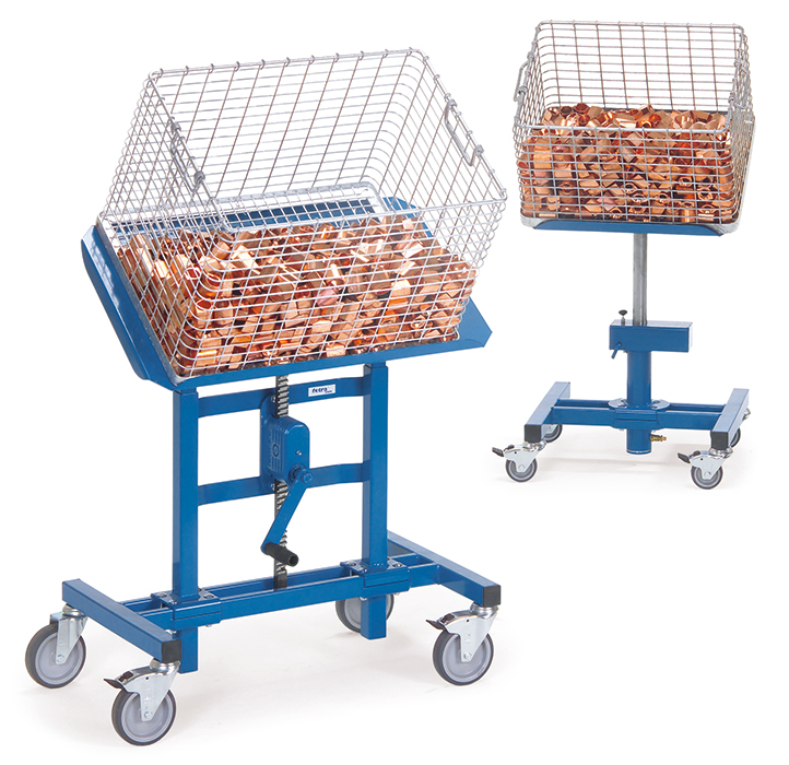 3285_3290_live-54ec93 Materialständer - Ladefläche L 750 x B 450 mm - Höhenverstellbar 655 - 1025 mm - Zahnstangengewinde