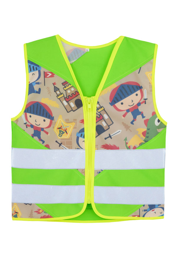 Korntex® Kinder Warnweste Action „Working Heroes“ - CO2 Neutral - Blau/Traktor - XS