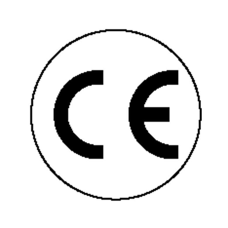 CE-Kennzeichnung - rund - Text: CE - auf Bogen