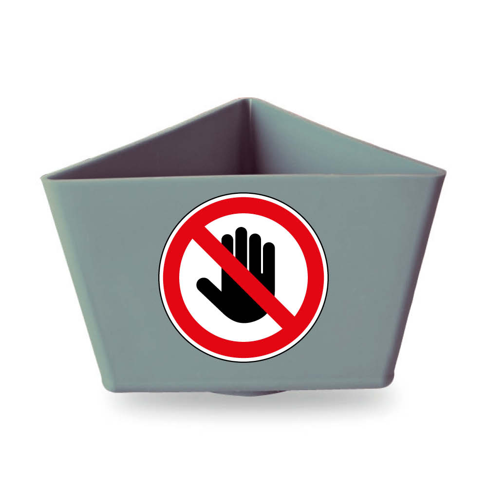 leitzahltraeger-kunststoff-smile-stop-magnet-grau-4cac54 Leitzahlenträger - Motiv: "STOP" - mit Magnethaftung - 11 Farben