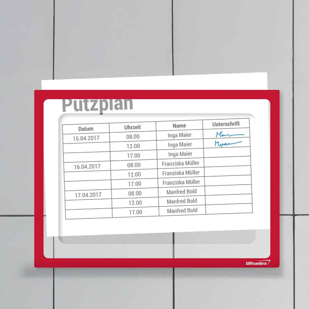 Info-Taschen selbstklebend - Ausschnitt zum Schreiben - in 10 Farben