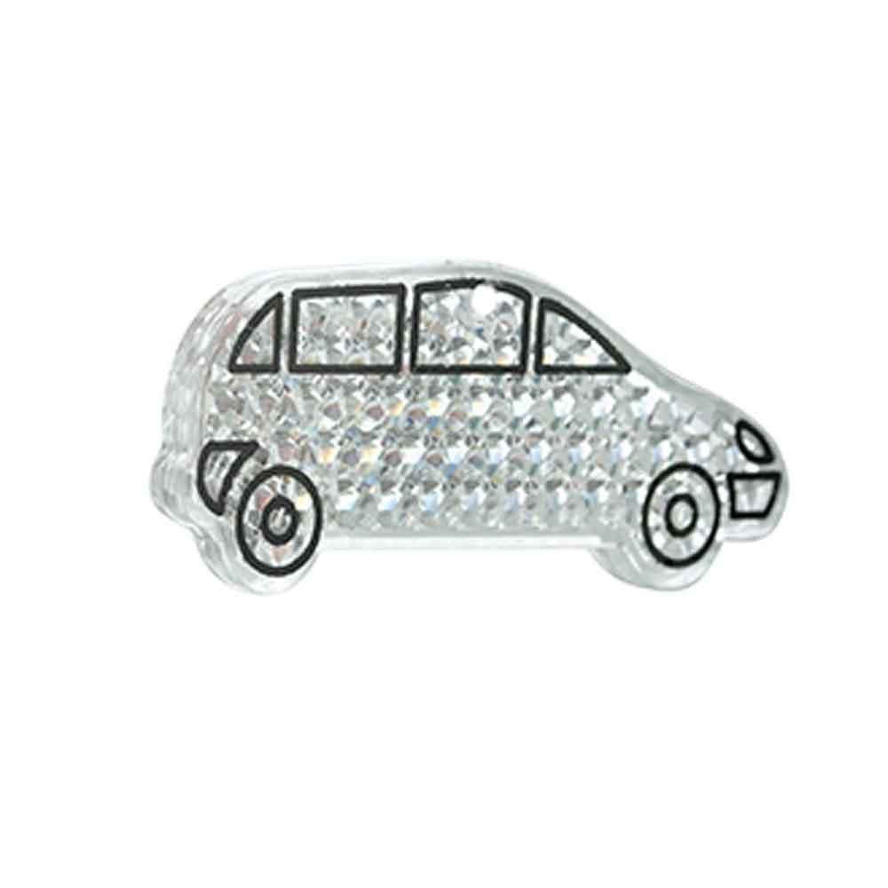 60-50-341-0-00-02-059-reflektor-auto-8d0303 Reflektor - Motiv "Auto" - mit Bohrung und Schnur - 4 Farben