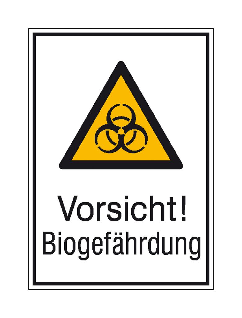 Warn-Kombischild - Vorsicht! Biogefährdung