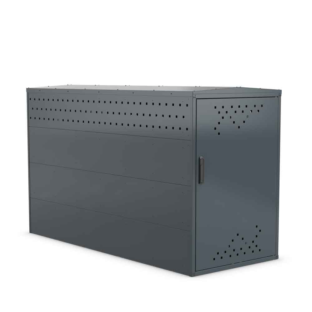 Fahrradgarage BikeBox 1 G - Stahlblechkonstruktion mit Giebeldach - Anthrazitgrau Fahrradgarage BikeBox 1 G - Stahlblechkonstruktion mit Giebeldach - Anthrazitgrau