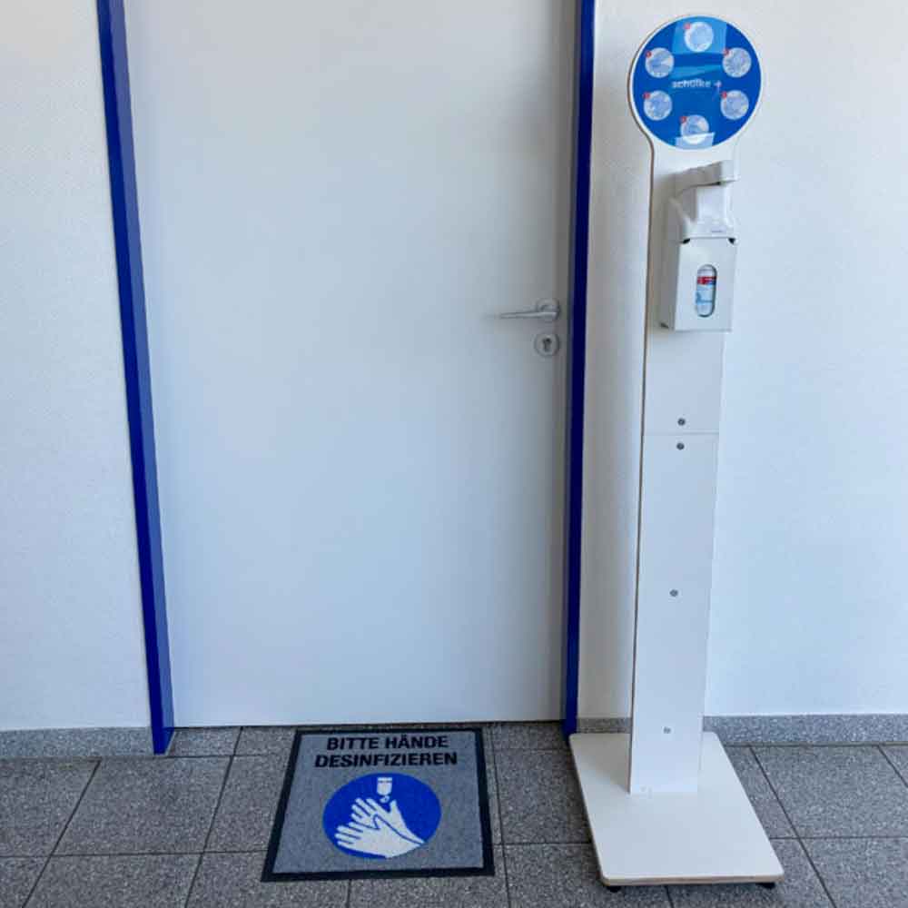 30-82-730-7-00-03-056-schmutzfangmatte-bitte-haende-desinfizieren-879f9e Schmutzfangmatte - "Bitte Hände Desinfizieren" - Quadrat