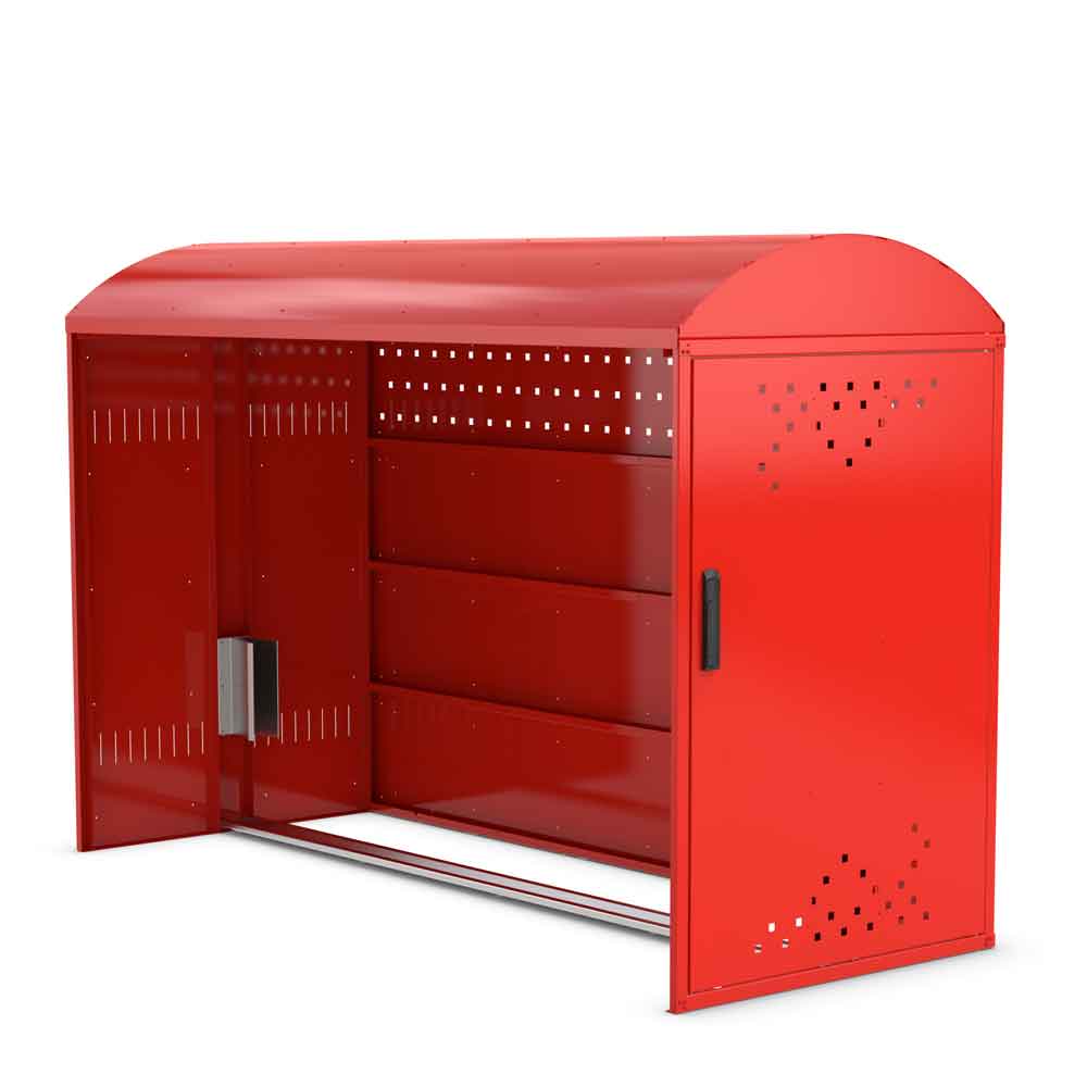 Fahrradgarage BikeBox 1 B - Anbausatz ohne oder mit 1 Seitenwand - RAL Farbe nach Wahl Fahrradgarage BikeBox 1 B - Anbausatz ohne oder mit 1 Seitenwand - RAL Farbe nach Wahl
