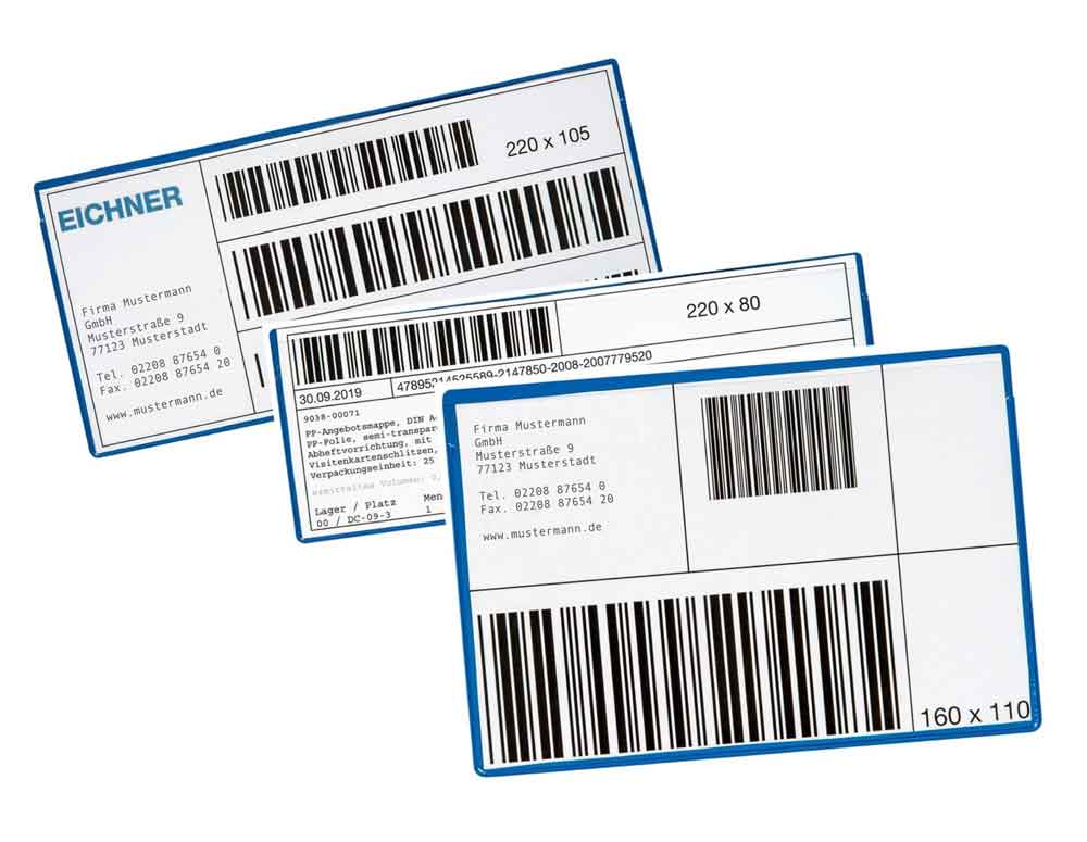 Etikettentaschen - magnethaftend - 3 Formate