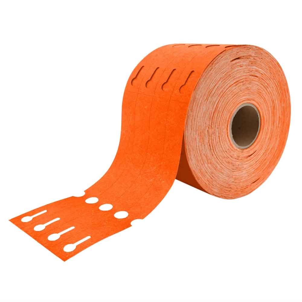 Tyvek Schlaufenetiketten auf der Rolle - Format 250 x 25 mm - 1500 Etiketten - in 5 Farben