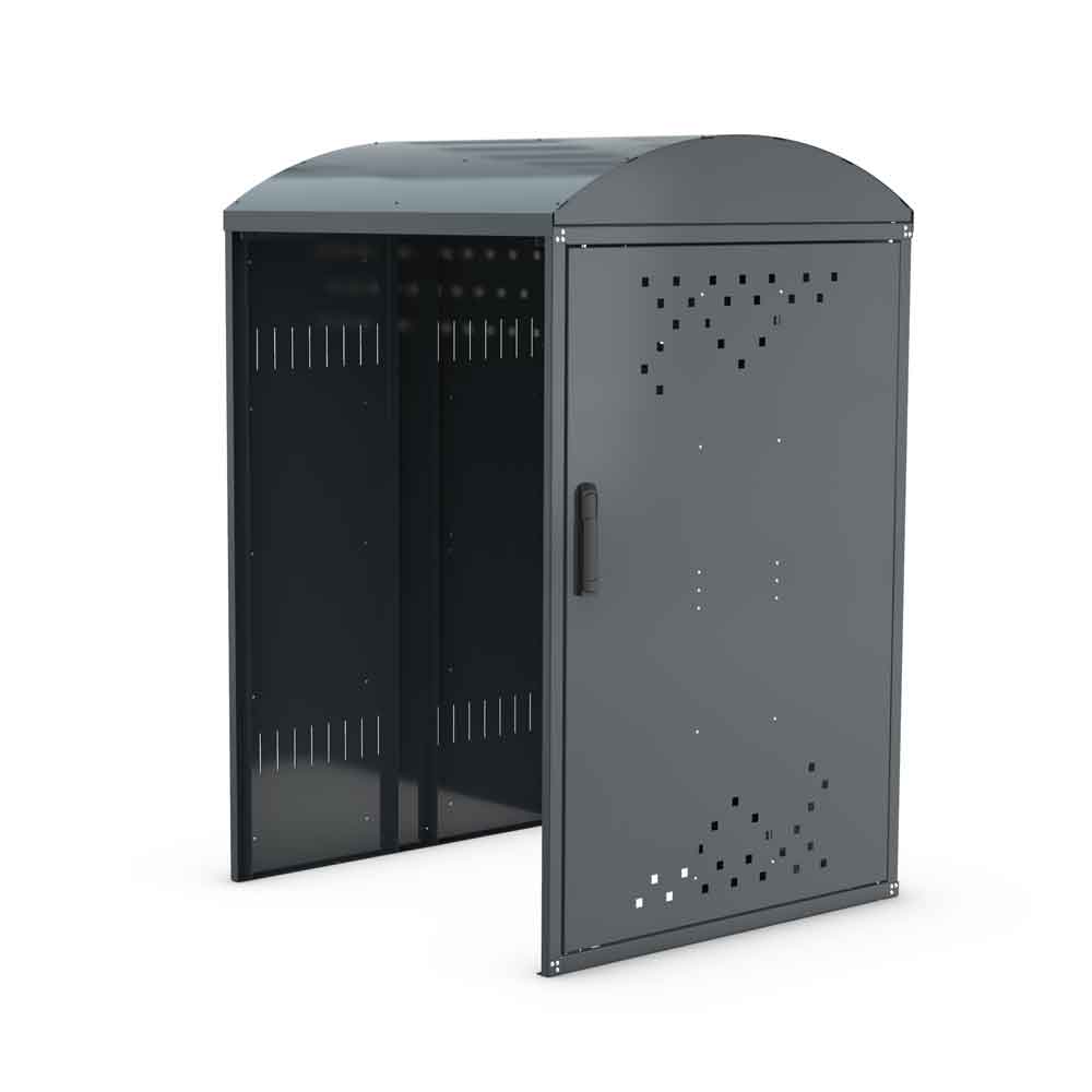 Anbausatz Rollatorbox B - ohne oder mit Seitenwand - Stahlblechkonstruktion mit Bogendach Anbausatz Rollatorbox B - ohne oder mit Seitenwand - Stahlblechkonstruktion mit Bogendach