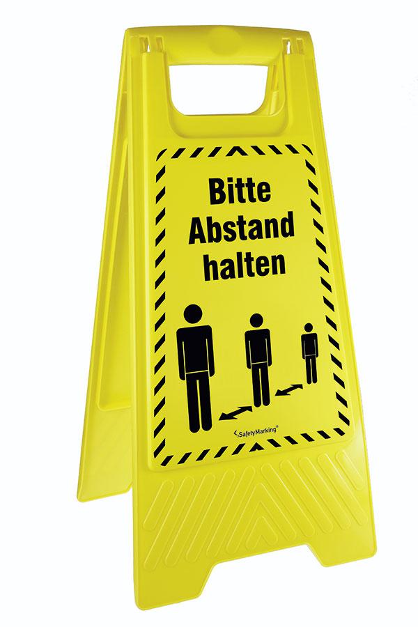 Warnaufsteller ActiveWorkplace - Farbe Gelb - 2-seitige Beschriftung - viele Motive