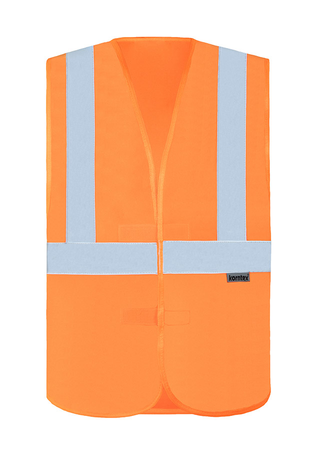 Korntex® Warnweste „Bremen“ - Drei Reflexstreifen - Signal-Orange - XXL