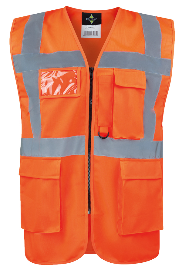Korntex® Comfort Warnweste „Hamburg“ - Multifunktional - Weiß - M