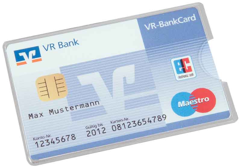 Schutzhülle - für Kredit- und Scheckkarten - Weichfolie - Schutz vor Datenmissbrauch