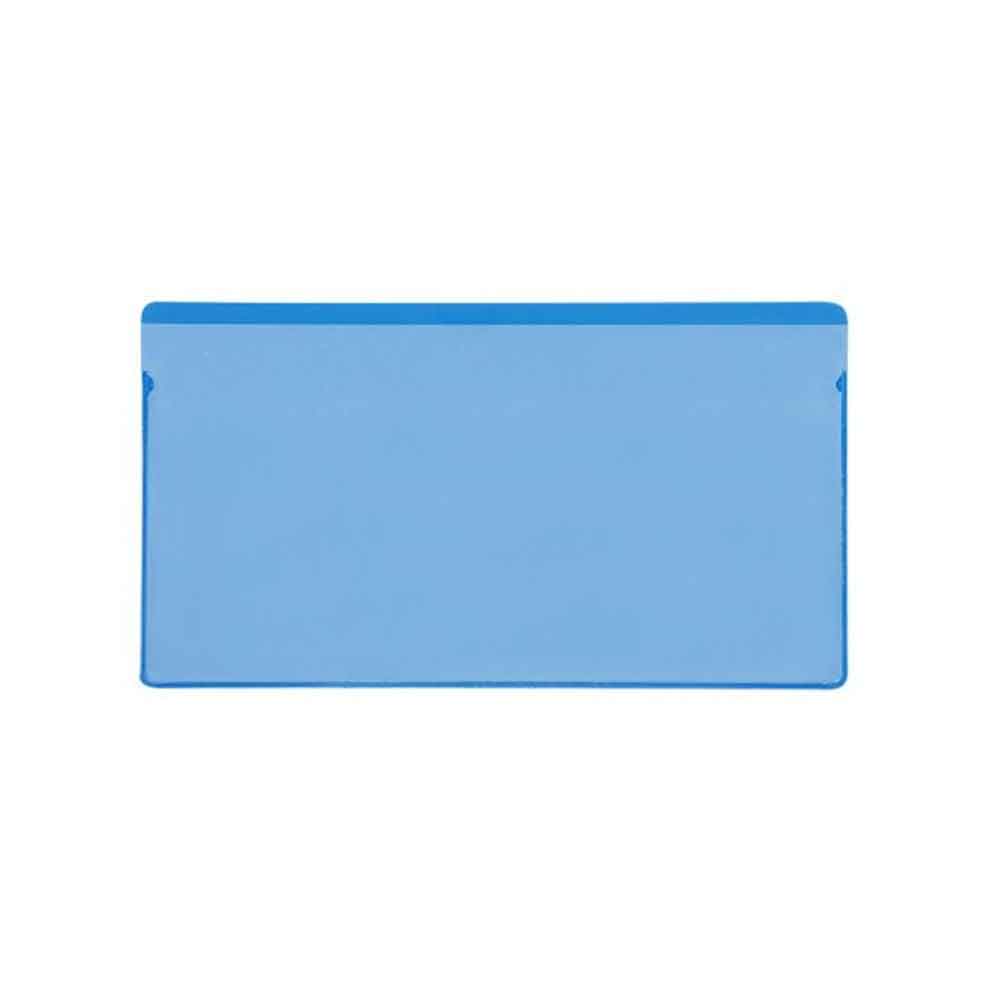 Magnetische Etikettentaschen - 1 Magnetstreifen - 145 x 80 mm - Blau