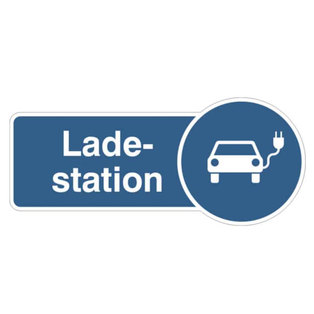 Ladestation E-Auto - Hinweis-Rondenschild Ladestation E-Auto - Hinweis-Rondenschild