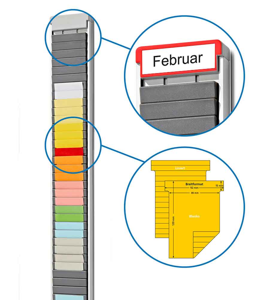 Planrecord T-Karten-Planungstafel - flexible Version - 6 Größen wählbar