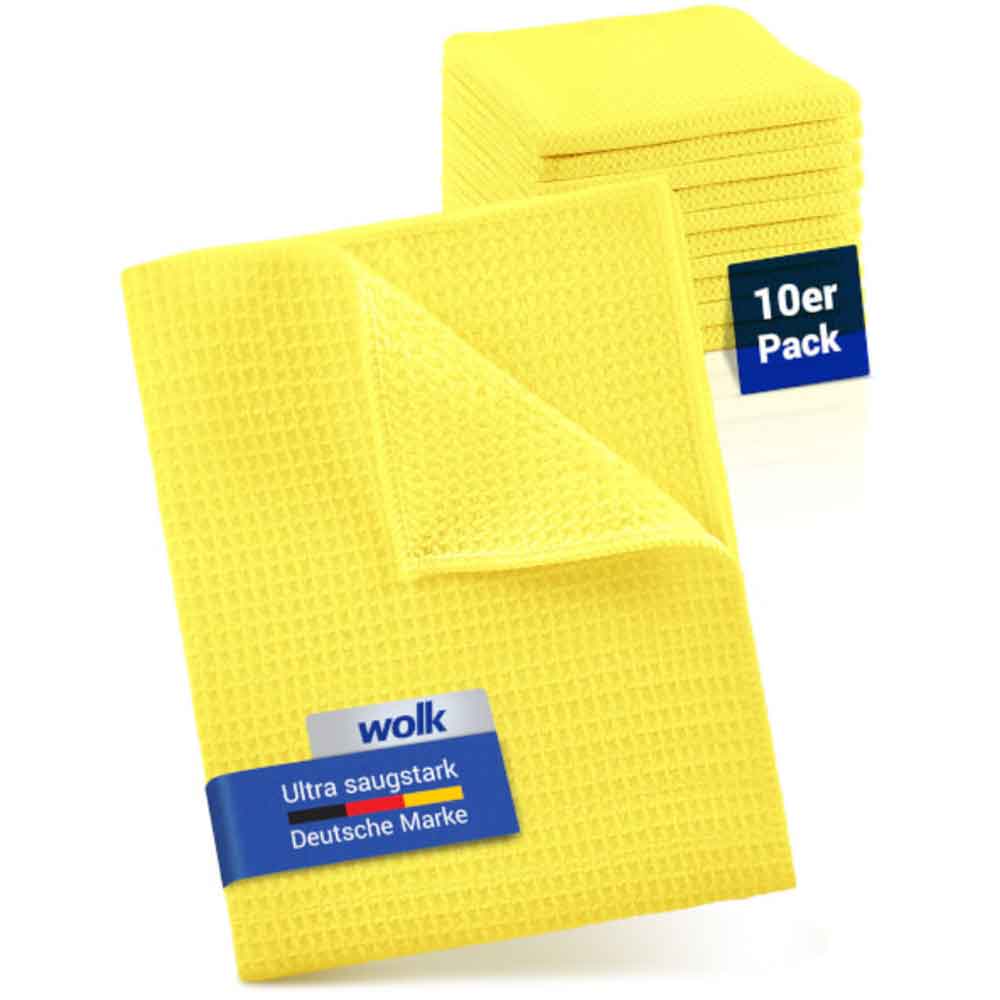 Mikrofasertücher mit Waffelstruktur - hochwertig, frotteeartig und saugstark - in vielen Farben