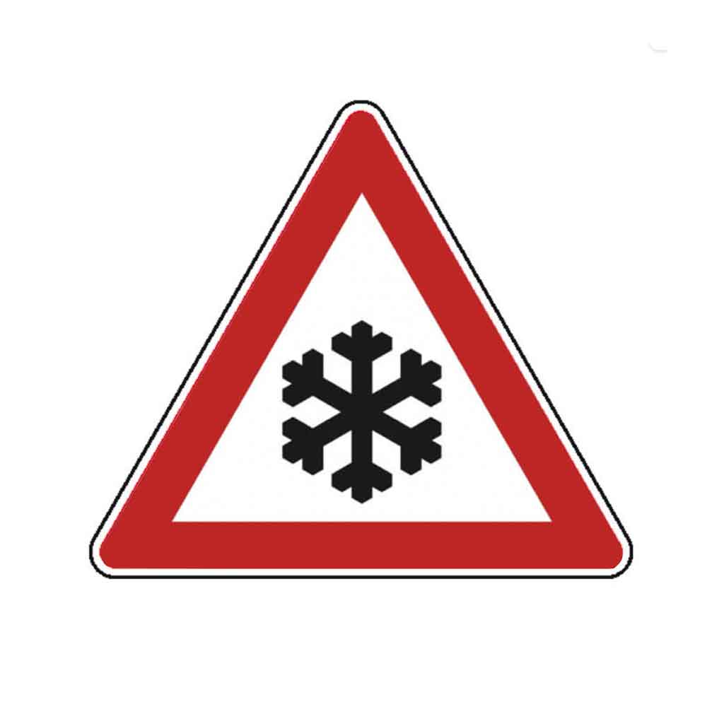 Verkehrsschild - Schnee- oder Eisglätte