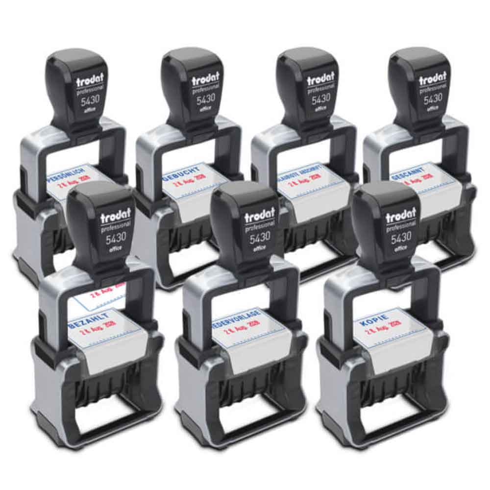 Trodat Professional 4.0 5430E - Datumstempel mit Standardtexten