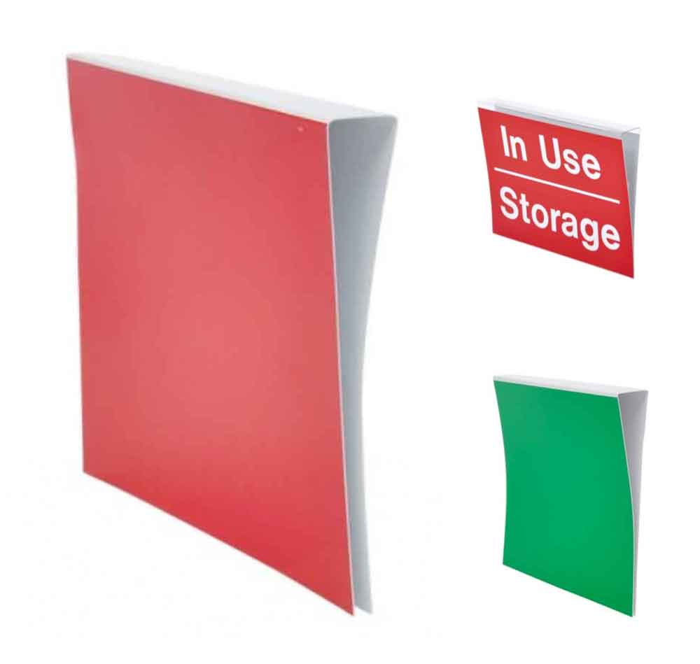 Markierungsschilder - Rot/Grün - für Aufsatzrahmen - wahlweise mit oder ohne Beschriftung
