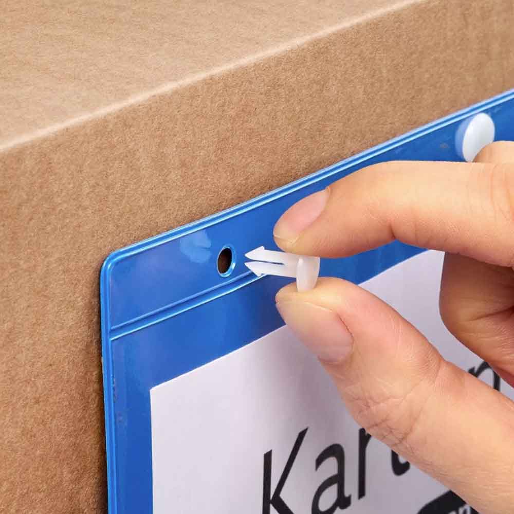 Kennzeichnungstaschen mit Aufhängelochung und zusätzlicher Klappe - DIN A4 quer - 4 Farben