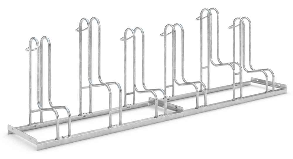 Fahrrad-Standparker 4056 BR - erhöhter Radabstand und Reifenbreite - 6 Einstellplätze einseitig Fahrrad-Standparker 4056 BR - erhöhter Radabstand und Reifenbreite - 6 Einstellplätze einseitig